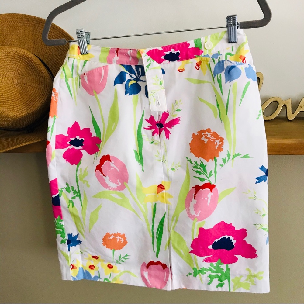 Liz Claiborne Vintage Floral Print Mini Skirt, Size 6P